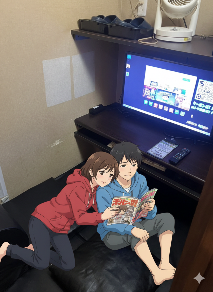 上野でお花見デート！完全個室のまんがランドなら2人で横になれる