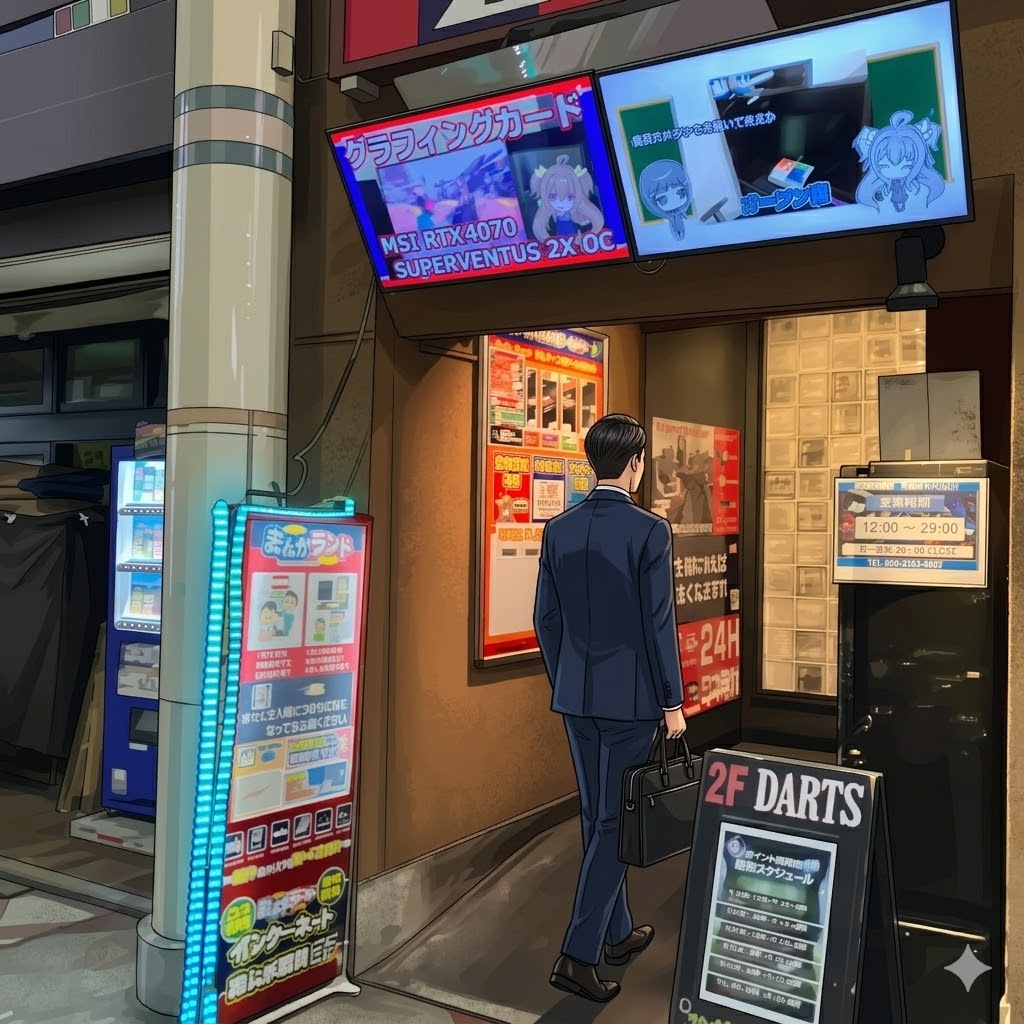 雨の日は柏駅徒歩圏内のネカフェへ！RTX4070Super上陸